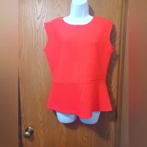 LIZ CLAIBORNE coral peplum top